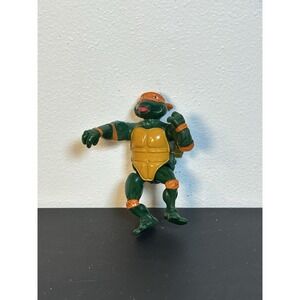1989 TMNT Wacky Action Mike Michelangelo Tongue Spinning Arm Ninja Turtles Works